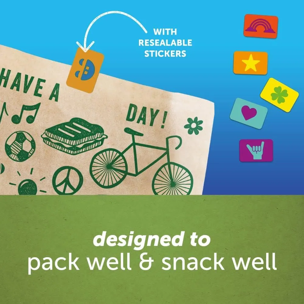 Ziploc Paper Sandwich & Snack Bags, 50 Count X 6 (300 Bags) - Recyclable & Sealable with Fun Designs